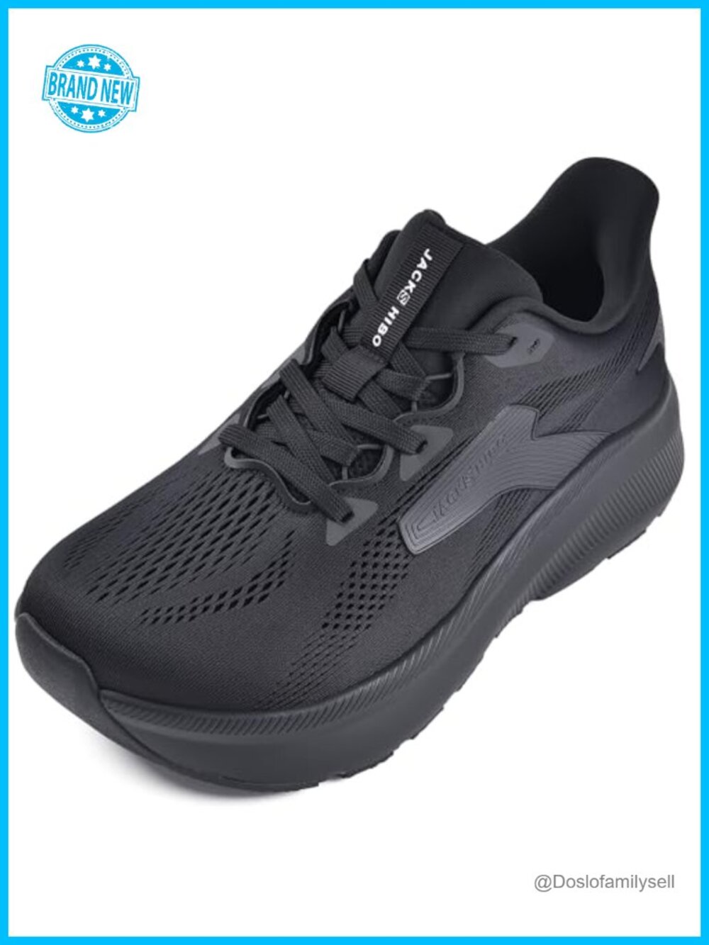 JACKSHIBO Wide Toe Road Running Shoes Slip On Arch Support Memory Foam Zero